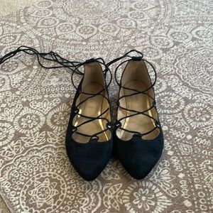 Old Navy lace-up black flats
